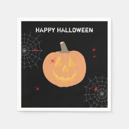 Servilleta De Papel Calabaza de Halloween Feliz Fiesta de Halloween