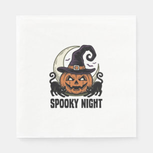 Servilleta De Papel Calabaza de Halloween Gato Bruja Sombrero Camiseta