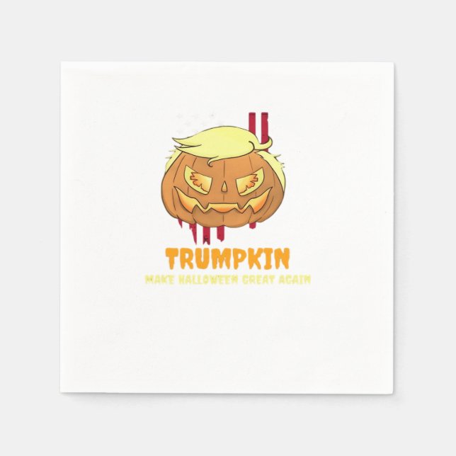 Servilleta De Papel Calabaza de Halloween, Halloween-Trumpkin (Anverso)