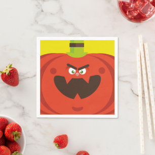 Servilleta De Papel calabaza de halloween hambrienta
