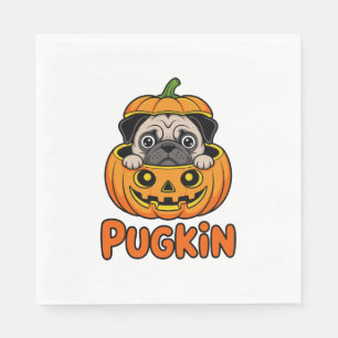 Servilleta De Papel Calabaza de Halloween, Perro de la Pumpkin