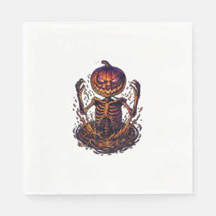 Servilleta De Papel Calabaza de Halloween Portal de Fuego Mágico Esque