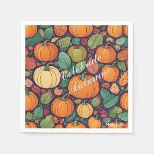 Servilleta De Papel Calabaza de IA y toallas de papel de otoño