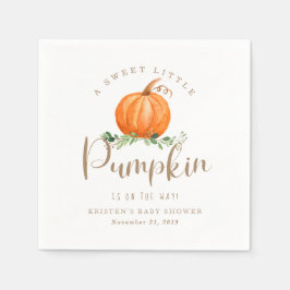 Servilleta De Papel Calabaza de otoño Baby Shower Napkin