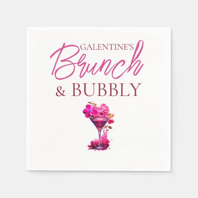 Servilleta De Papel Calabaza de papel brunch y bubbly de Galentine (Anverso)