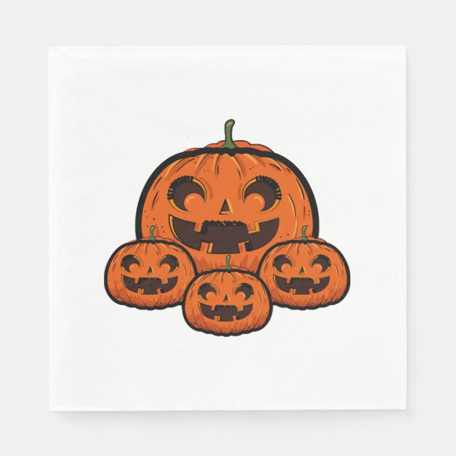 Servilleta De Papel Calabaza divertida de Halloween, Halloween fantasm (Anverso)