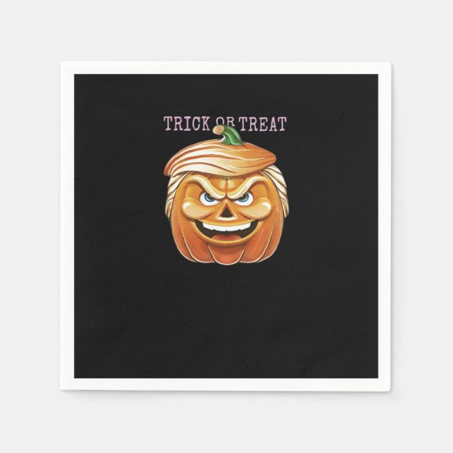 Servilleta De Papel Calabaza Donald, divertida Halloween asusta clásic (Anverso)
