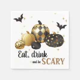 Servilleta De Papel Calabaza dorada elegante Halloween Papel Napkin