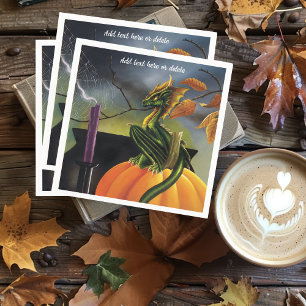 Servilleta De Papel Calabaza Dragon Cauldron Halloween