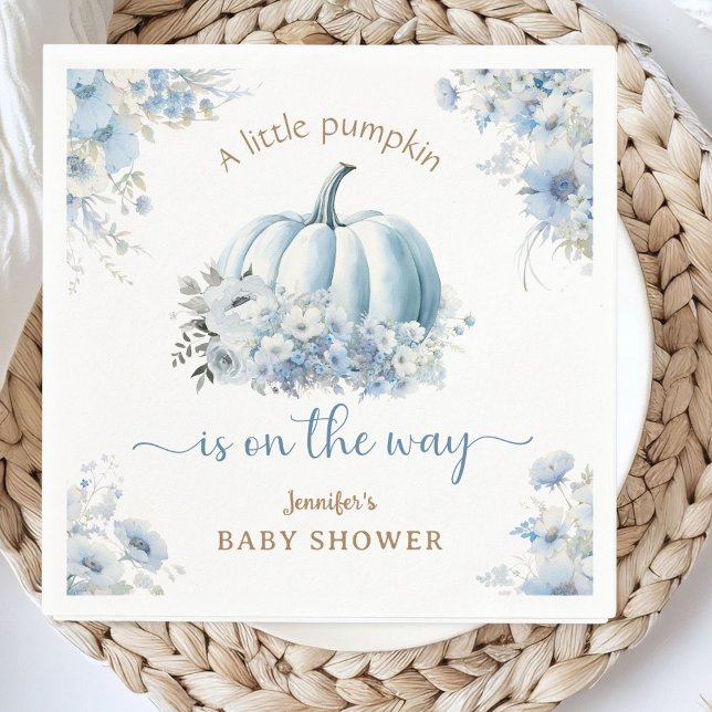 Servilleta De Papel Calabaza en el camino de Baby Shower Blue Boy (Subido por el creador)