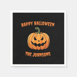 Servilleta De Papel Calabaza Espeluznante Lindo Personalizado Feliz Ha