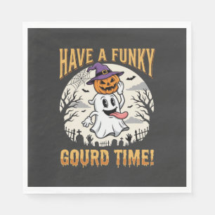 Servilleta De Papel Calabaza Fantasma de Halloween Funky