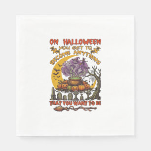 Servilleta De Papel Calabaza Fantasma Gato Caldero Cualquier Cosa Hall