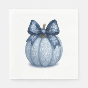Servilleta De Papel Calabaza floral azul