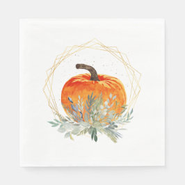 Servilleta De Papel Calabaza floral elegante
