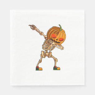Servilleta De Papel Calabaza haciendo dab - Disfraz de esqueleto aterr