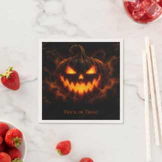 Servilleta De Papel Calabaza iluminada de Halloween Spooky Glow