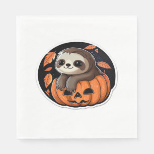 Servilleta De Papel calabaza lenta Halloween pegatina camiseta sobredi