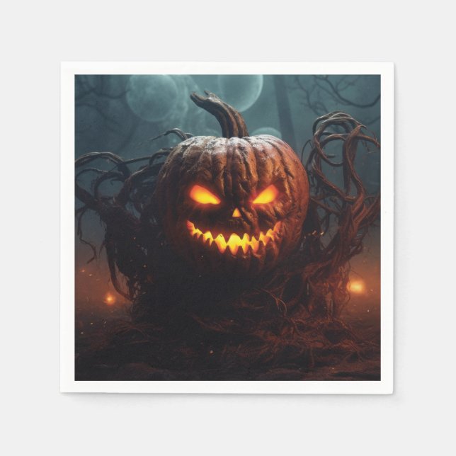 Servilleta De Papel Calabaza malvada (Anverso)
