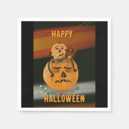 Servilleta De Papel Calabaza Mess Halloween Napkins