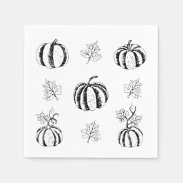 Servilleta De Papel Calabaza negra para Halloween
