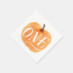 Servilleta De Papel Calabaza otoño Primer cumpleaños