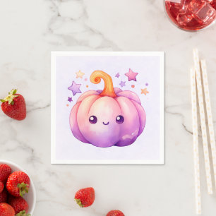 Servilleta De Papel Calabaza Pastel con Estrellas Vibe Soñador Lindo