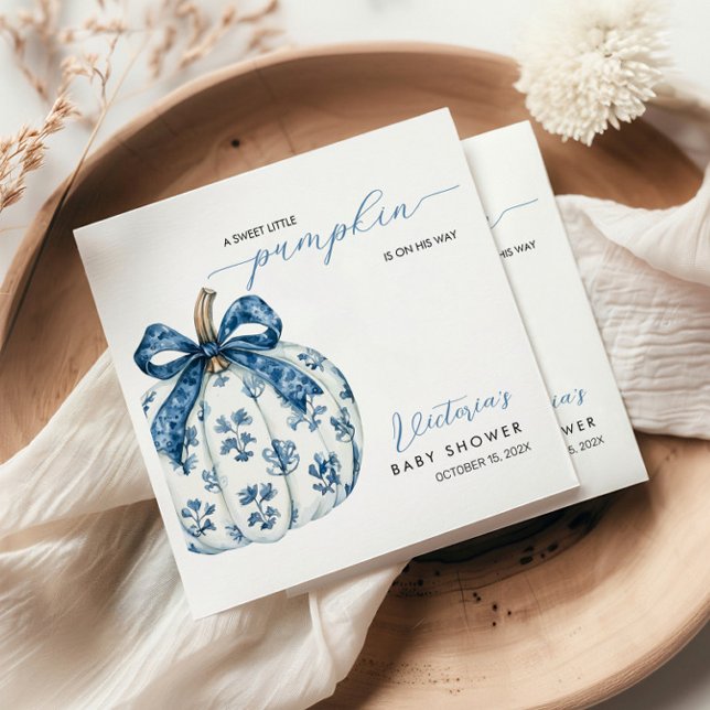 Servilleta De Papel Calabaza pequeña en el camino del niño Baby Shower (Subido por el creador)