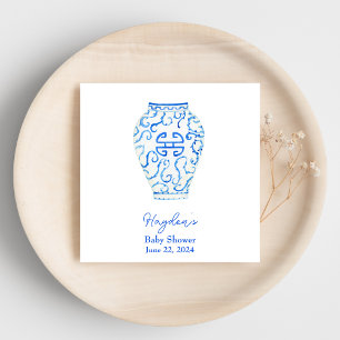 Servilleta De Papel Calabaza personalizada Ginger Jar de la serie azul