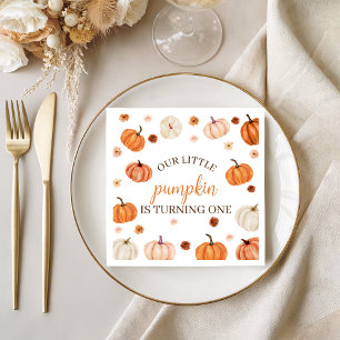 Servilleta De Papel Calabaza Primera Napkin de Cumpleaños