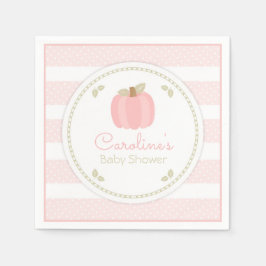 Servilleta De Papel Calabaza rosa Baby Shower Napkin