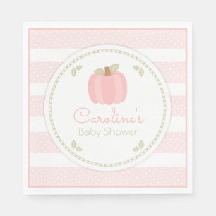 Servilleta De Papel Calabaza rosa Baby Shower Napkin