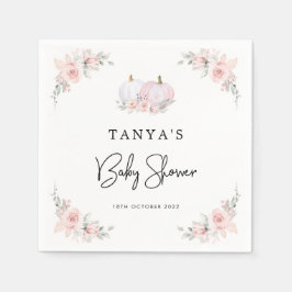 Servilleta De Papel Calabaza rosa Baby Shower Napkin