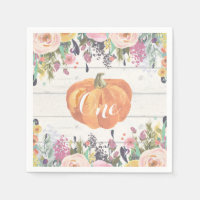 Calabaza Rusa Primer Cumpleaños Acuarela Floral