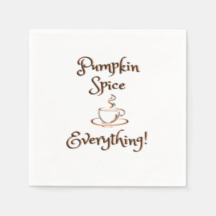 Servilleta De Papel Calabaza Spice Everything Fall Autumn Café Latte