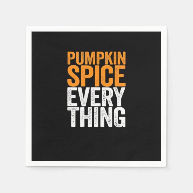 Servilleta De Papel Calabaza Spice Everything Fall Season Halloween Es (Anverso)