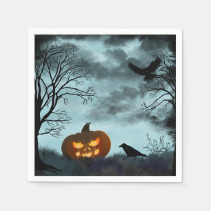 Servilleta De Papel Calabaza y calabaza de Halloween