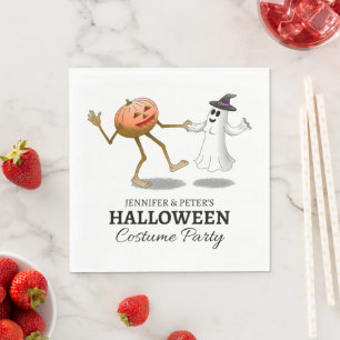 Servilleta De Papel Calabaza y fantasma de Halloween