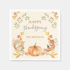 Servilleta De Papel Calabaza y hojas toallas para la cena de agradecim