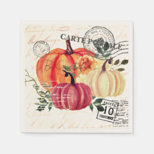 Servilleta De Papel Calabazas acuarela vintage modernas
