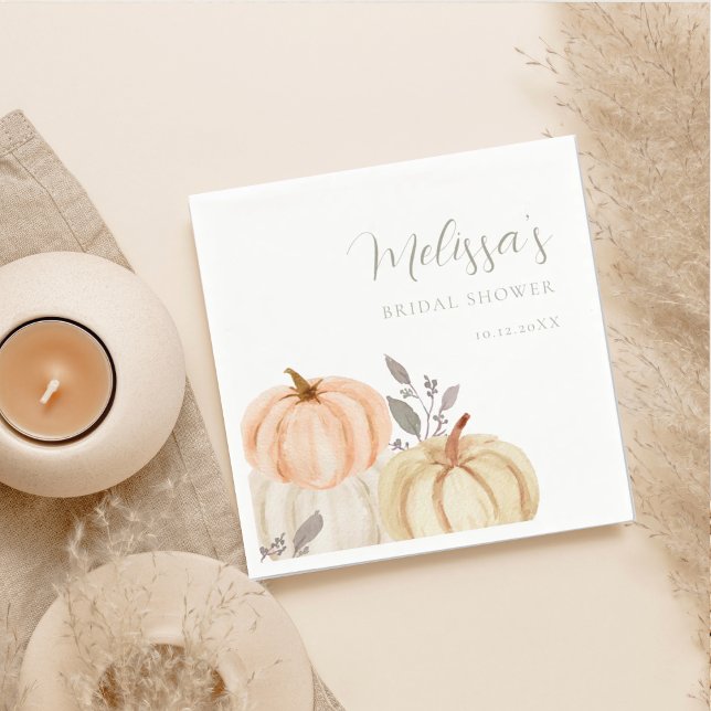 Servilleta De Papel Calabazas acuáticas caen ducha de novia follaje (Subido por el creador)