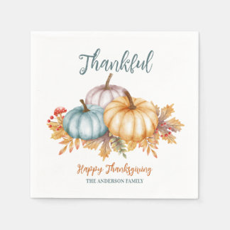 Servilleta De Papel Calabazas acuáticas de agradecimiento Feliz Día de