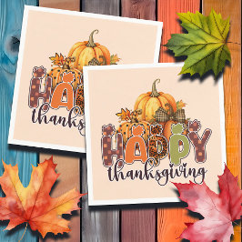 Servilleta De Papel Calabazas de Acción de Gracias