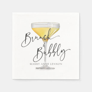 Servilleta De Papel Calabazas de brunch y burbujeantes simples mínimas