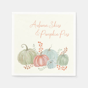 Servilleta De Papel Calabazas de caída de acuarela