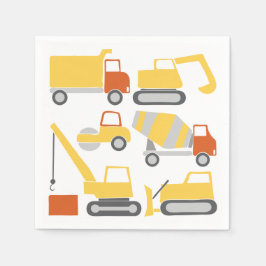Servilleta De Papel Calabazas de camiones de construcción para la fies