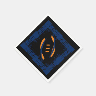 Servilleta De Papel Calabazas de cóctel azul/Naranja/negro