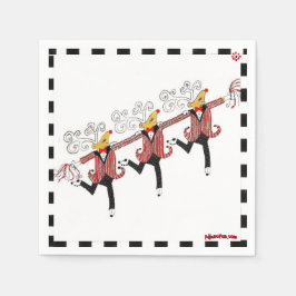 Servilleta De Papel Calabazas de cócteles de renos bailarines