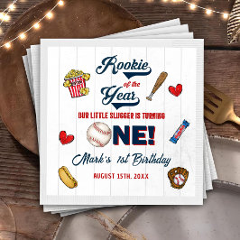 Servilleta De Papel Calabazas de cumpleaños de beisbol Rookie of the Y