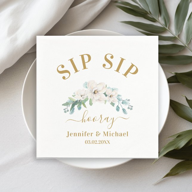 Servilleta De Papel Calabazas de flores "SIP HOORAY" específicas del c (Subido por el creador)